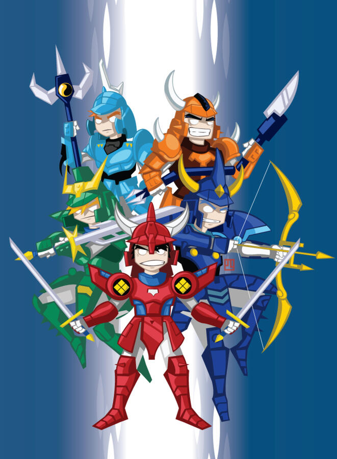 Illustration: Five Samurai